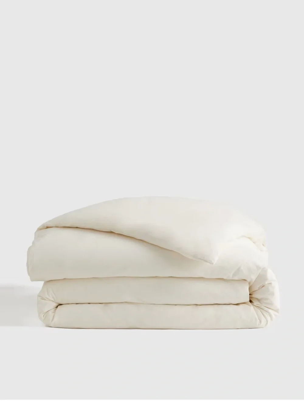 QUINCE Organic Brushed Cotton Duvet Cover Full Queen Ivory